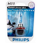 H11 12V-55W (PGJ19-2) (белый яркий свет с голубым оттенком) Blue Vision Ultra блистер (1шт)
