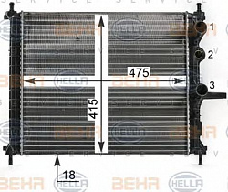 Радиатор охлаждения двигателя FIAT BRAVA (182),BRAVO I (182),MAREA (185),MAREA Weekend (185)