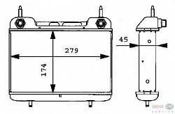 Масляный радиатор MERCEDES-BENZ CABRIOLET (A124),COUPE (C124),E-CLASS (W124),E-CLASS универсал (S124),KOMBI универсал (S124),седан (W124)