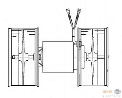 Моторчик печки MERCEDES-BENZ CABRIOLET (A124),W124