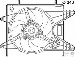 Вентилятор охлаждения двигателя FIAT BRAVA (182),BRAVO I (182),MAREA (185),MAREA Weekend (185),MULTIPLA (186)