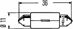 Лампа C5W 24V-5W (SV8,5)