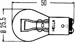 Лампа P21/5W 24V (BAY 15 d) вибростойкая