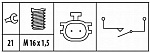 Выключатель, фара заднего хода FORD MAVERICK HYUNDAI COUPE (GK) MAZDA MPV II (LW) NISSAN 350 Z (Z33),370 Z (Z34),ALMERA II (N16),ALMERA II Hatchback (N16),ALMERA TINO (V10),PRIMERA (P11),PRIMERA (P12),PRIMERA Hatchback (P11) RENAULT 