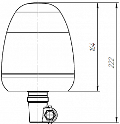 Проблесковый маячок KL Rota Compact FL (LED) вращающийся