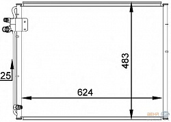 Радиатор кондиционера MB W210 /2.0/2.4/2.8/3.0 D/3.2