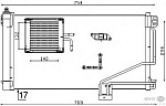 Конденсатор, кондиционер, с осушителем MERCEDES-BENZ (W203),(S204),(CL203),CLK (C209)