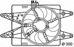 Вентилятор охлаждения двигателя FIAT DOBLO (119),DOBLO Cargo (223)