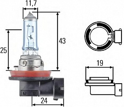 Лампа H8 +30% 12V-35W (PGJ19-1)