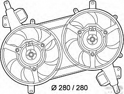 Вентилятор охлаждения двигателя FIAT BRAVA (182),BRAVO I (182),MAREA (185),MAREA Weekend (185)