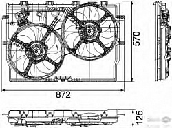 Вентилятор охлаждения двигателя, с сопротивлением FIAT DUCATO (250)