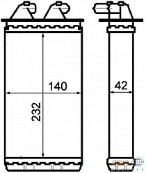 Радиатор печки FIAT CINQUECENTO (170)