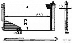 Конденсатор, кондиционер, с осушителем MERCEDES-BENZ (W203),(S204),(CL203),(C209),(A209),)