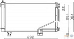 Конденсатор, кондиционер, с осушителем MERCEDES-BENZ (W203),(S204),(CL203),(C209),(A209),)