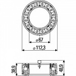 D67/112 Светодиодное кольцо прозрачное (2 режима)