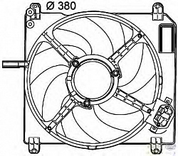 Вентилятор охлаждения двигателя FIAT BRAVA (182),BRAVO I (182),MAREA (185),MAREA Weekend (185),MULTIPLA (186)