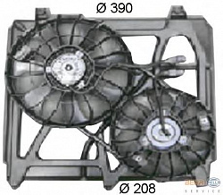 Вентилятор охлаждения двигателя KIA SORENTO I (JC)
