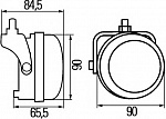 Фары дневного света LED D90 мм (комплект, серебристый)