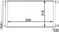 Конденсатор, кондиционер, без осушителя BMW 3 (E46),X3 (E83)