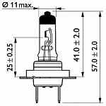 Лампа H7 24V- 70W (PX26d) (вибростойкая) MasterDuty BlueVision (блистер 1шт.
