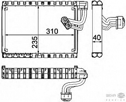 Испаритель кондиционера AUDI A4 (8K2, B8),A4 Allroad (8KH, B8),A4 Avant (8K5, B8),A5 (8T3),A5 Sportback (8TA),A5 кабрио (8F7),Q5 (8R)