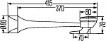 Звуковой сигнал  пневматический Highway (320-300 Hz, 4-8.5 bar) хром