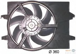 Вентилятор охлаждения двигателя, с сопротивлением FORD FIESTA V (JH_, JD_),FUSION (JU_)