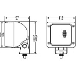 External FF Фара рабочего освещения (H3) с разьемом AMP и заглушкой (close range)