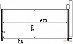 Конденсатор, кондиционер, с осушителем TOYOTA AURIS (NRE15_, ZZE15_, ADE15_, ZRE15_, NDE15_),PRIUS (ZVW3_)