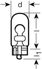 W5W 12V-5W (W2,1x9,5d) (увеличенный срок службы) Ultra Life (блистер 2шт.)