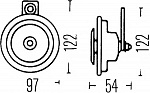 Звук. сигнал 24V M26 (72W, 335 Hz, 115dB) гальван.