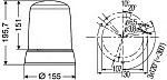 Проблесковый маячок, KLX 7000 F (X1) красный 24V