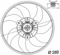 Вентилятор охлаждения двигателя OPEL CORSA C (F08, F68)