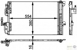 Конденсатор, кондиционер, с осушителем OPEL ASTRA G,ZAFIRA A (F75_)