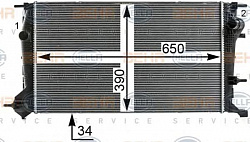 Радиатор охлаждения двигателя RENAULT MEGANE III Grandtour (KZ0/1),MEGANE III купе (DZ0/1_),MEGANE III Хэтчбек (BZ0_)