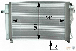 Конденсатор, кондиционер, с осушителем HYUNDAI GETZ (TB)