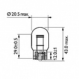 W21/5W 12V-21/5W (W3x16d)