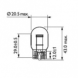 W21/5W 12V-21/5W (W3x16d)