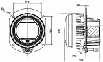 Модуль дальнего света D90 мм. LED с рамкой, без габарита