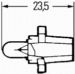 BAX 12V-1,2W (BAX 8,7d) grey