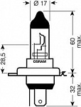 H4 12V- 60/55W  (P43t)  (блистер 1шт.)