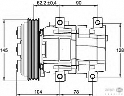 Компрессор кондиционера 12V