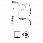 R5W 12V-5W (BA15s) (увеличенный срок службы) Long Life EcoVision