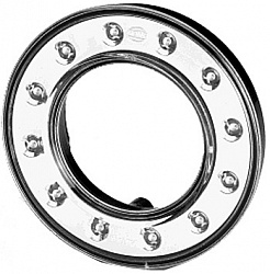 D55мм/98мм Светодиодное хромированное кольцо 12 LED 2 режима, 12V
