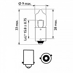 H6W 12V-6W (BAX9s)