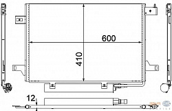 Конденсатор, кондиционер, с сензором, с осушителем MERCEDES-BENZ A-CLASS (W169),B-CLASS (W245)