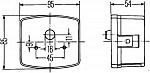 Фонарь указателя поворота, справа, C5W P21W, с поворотником, с габаритом