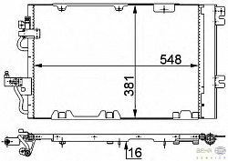 Конденсатор, кондиционер, с осушителем OPEL ASTRA H,ZAFIRA B (A05)