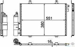 Конденсатор, кондиционер, с осушителем RENAULT CLIO II (BB0/1/2_, CB0/1/2_)