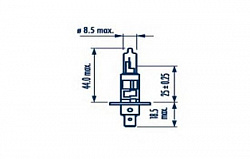 Лампа H1 24V- 70W (P14,5s) (вибростойкая) HD